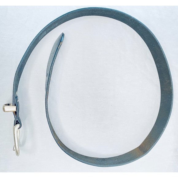 Gap Vintage Leather Belt Distressed Black Metal Loop Size 36 - Picture 7 of 11